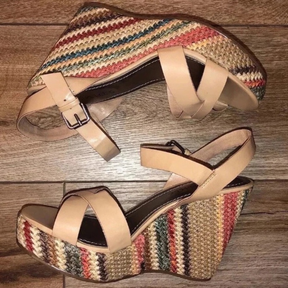 Coconuts by Matisse Madrid Natural 123 Wedge Sandal Espadrille Womens Size 9M